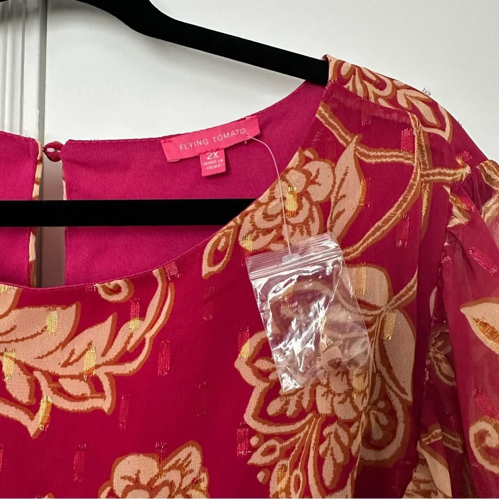 Flying Tomato ONE THAT GOT AWAY WOVEN MINI DRESS Size 2X - Picture 7 of 10